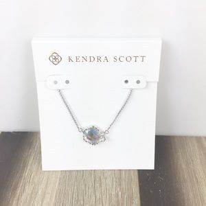 Kendra Scott Tess dichroic glass silver necklace